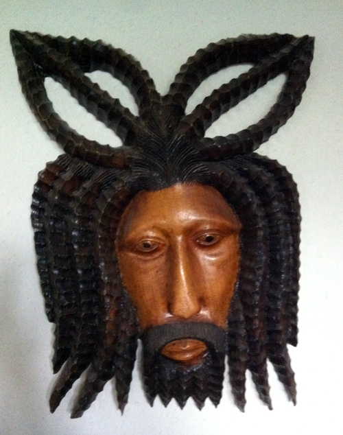 Skøn rastamand lavet og købt på det lokale marked, hvor man kunne købe alverdens ting.